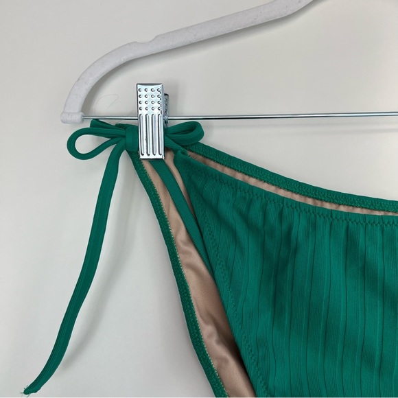 NWTWomen's Ribbed High Leg Extra Cheeky Bikini Bottom - Shade & Shore Green XL - Picture 12 of 17